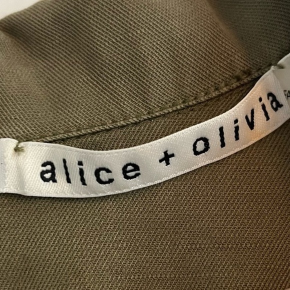 Alice + Olivia • Jumpsuit Joel Sleeveless Cargo Utility Olive Green $395 - Picture 11 of 12